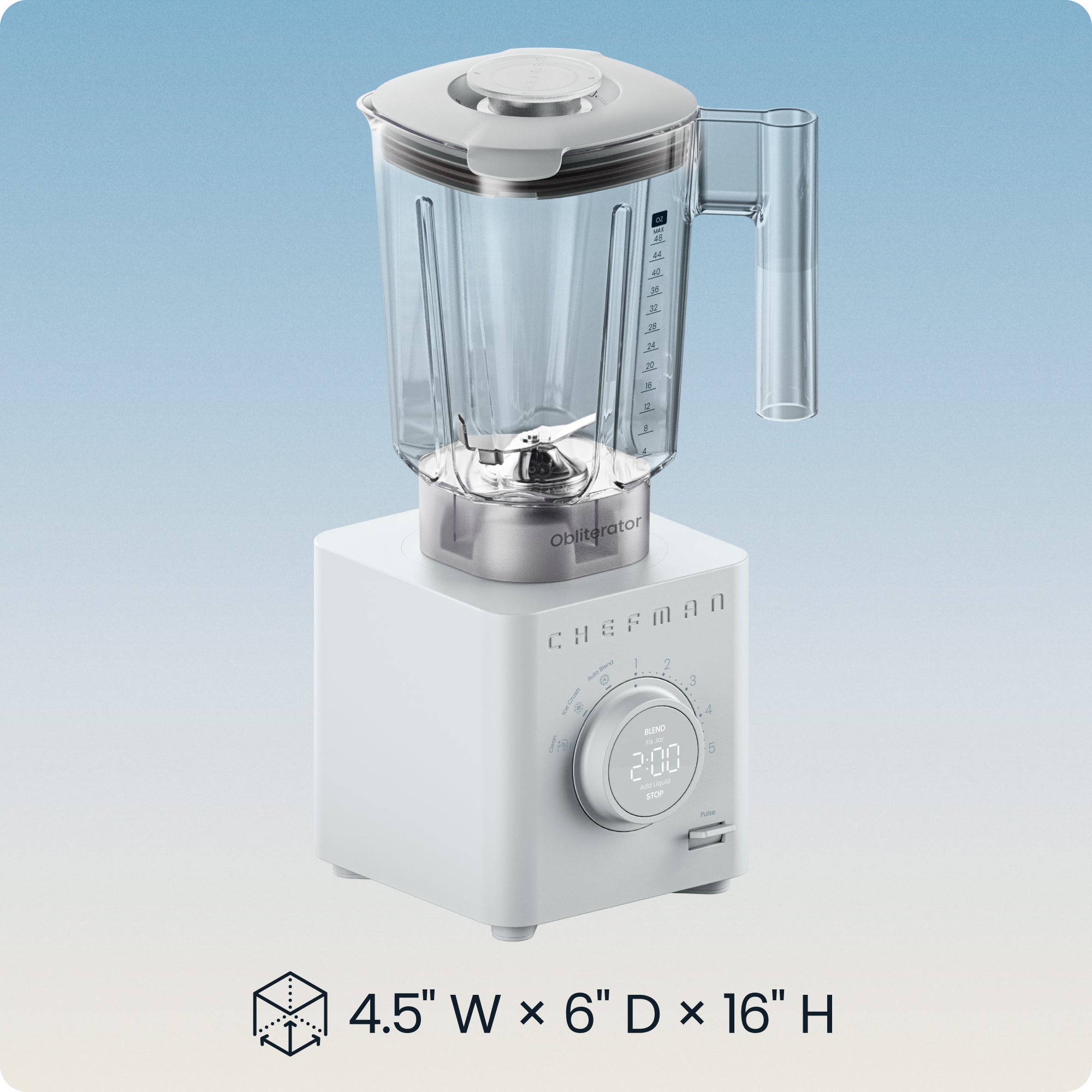 Obliterator® 48oz Power Blender + Travel Jar - Concrete - Image 11