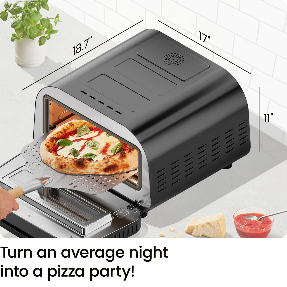 High-Heat Indoor Electric Pizza Oven 800??F (Black) - Image 10