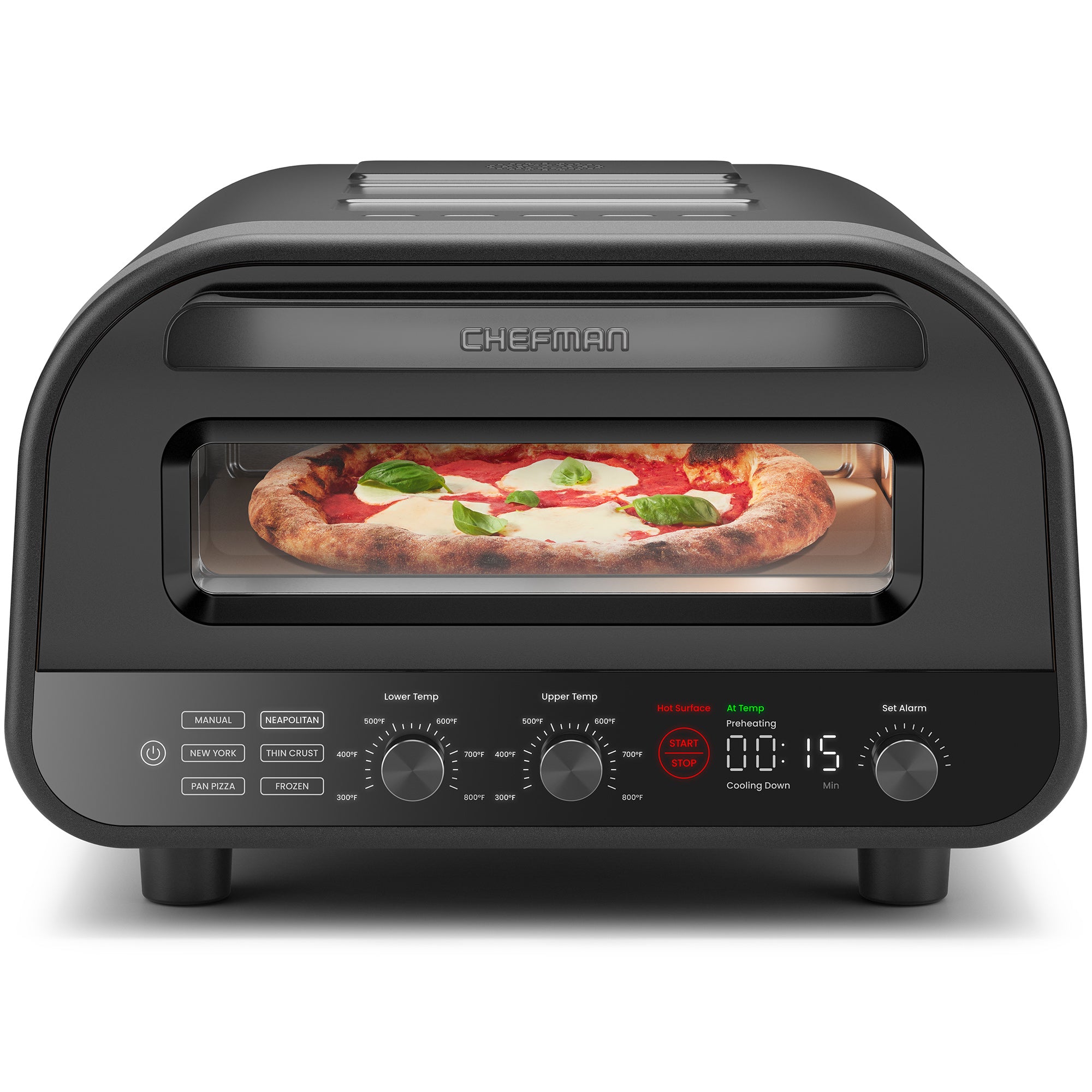 High-Heat Indoor Electric Pizza Oven 800??F (Black)