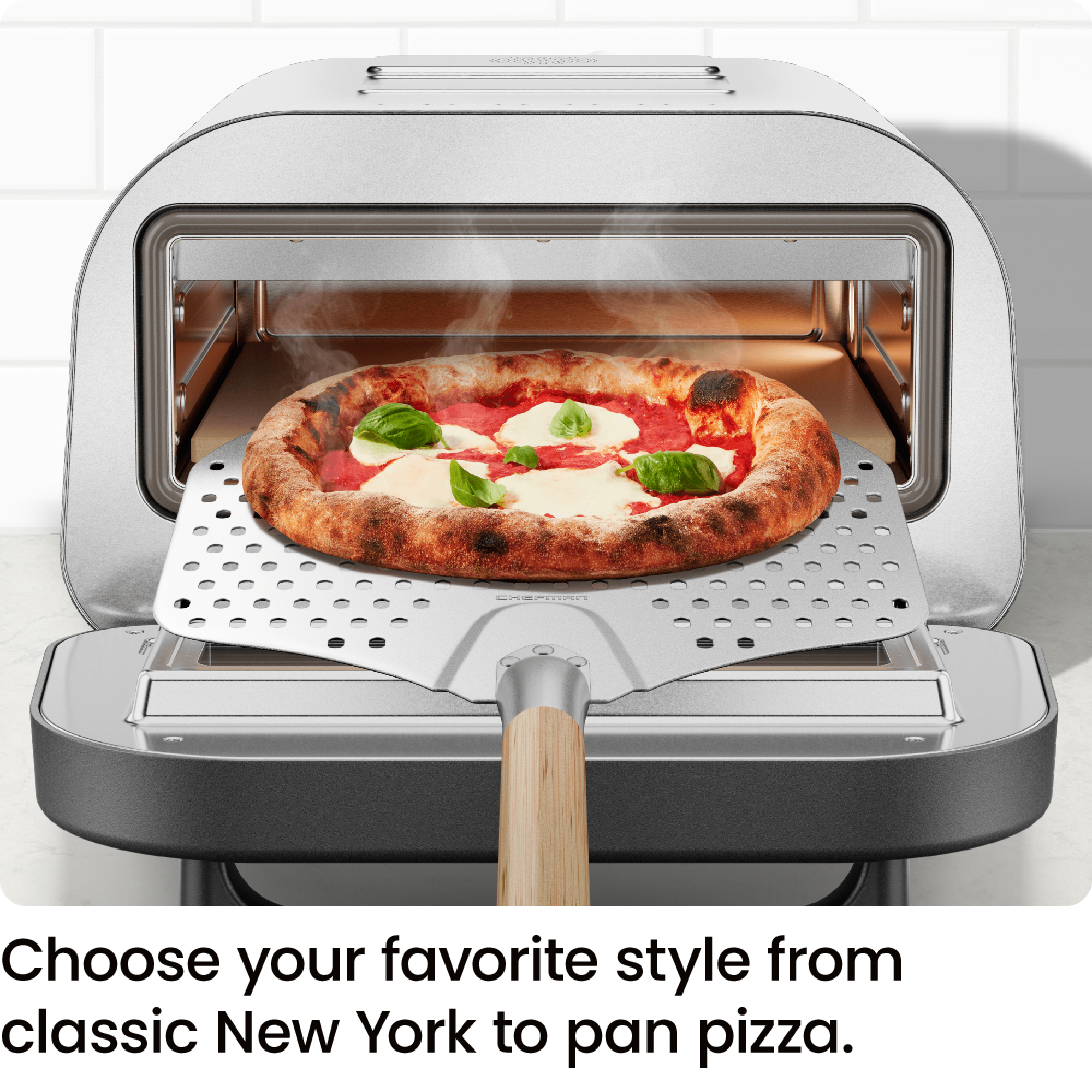 High-Heat Indoor Electric Pizza Oven 800??F - Stainless Steel - Image 4