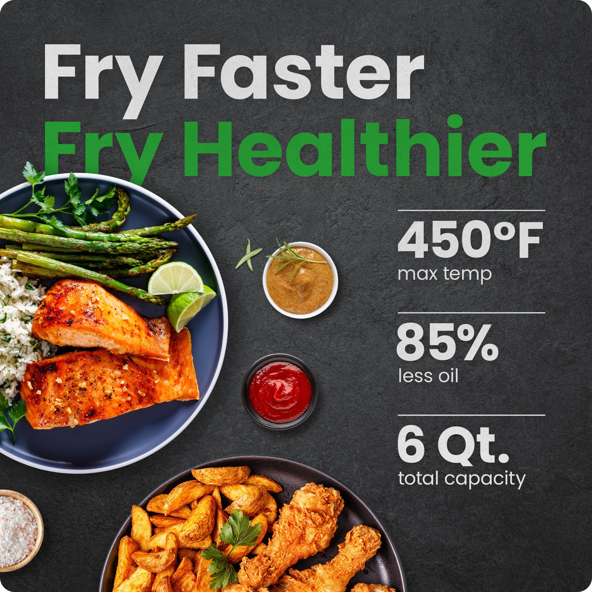 TurboFry Touch 6 Qt. Dual-Window Air Fryer - Image 2