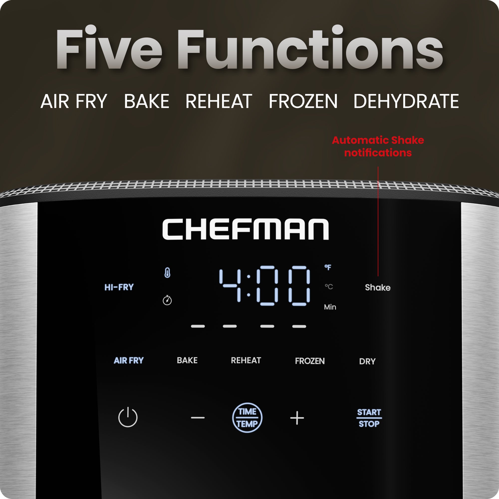 TurboFry 6-Quart Digital Air Fryer. Touch Controls w/ 5 Cooking Functions ?C Stainless Steel - Image 4