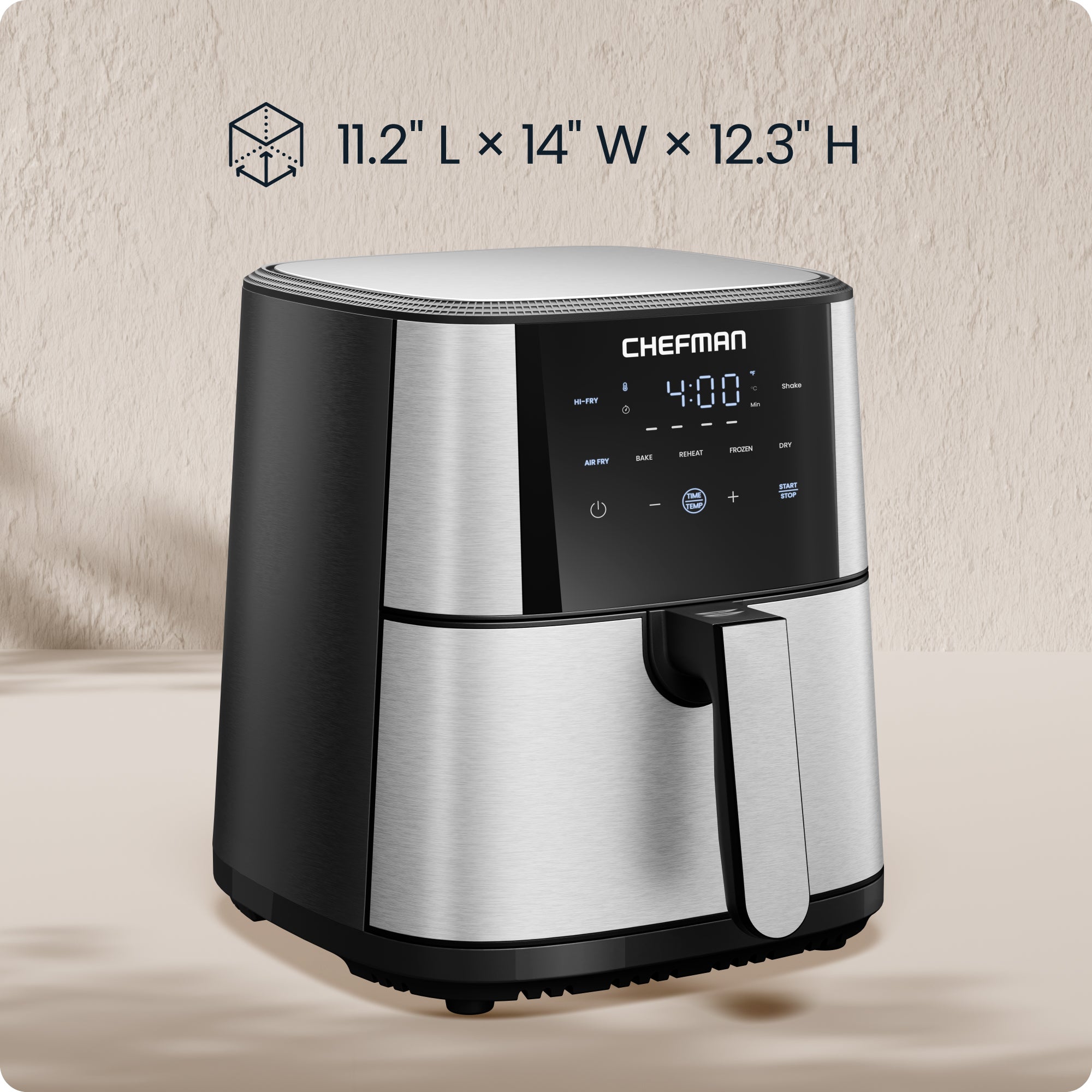 TurboFry 6-Quart Digital Air Fryer. Touch Controls w/ 5 Cooking Functions ?C Stainless Steel - Image 7
