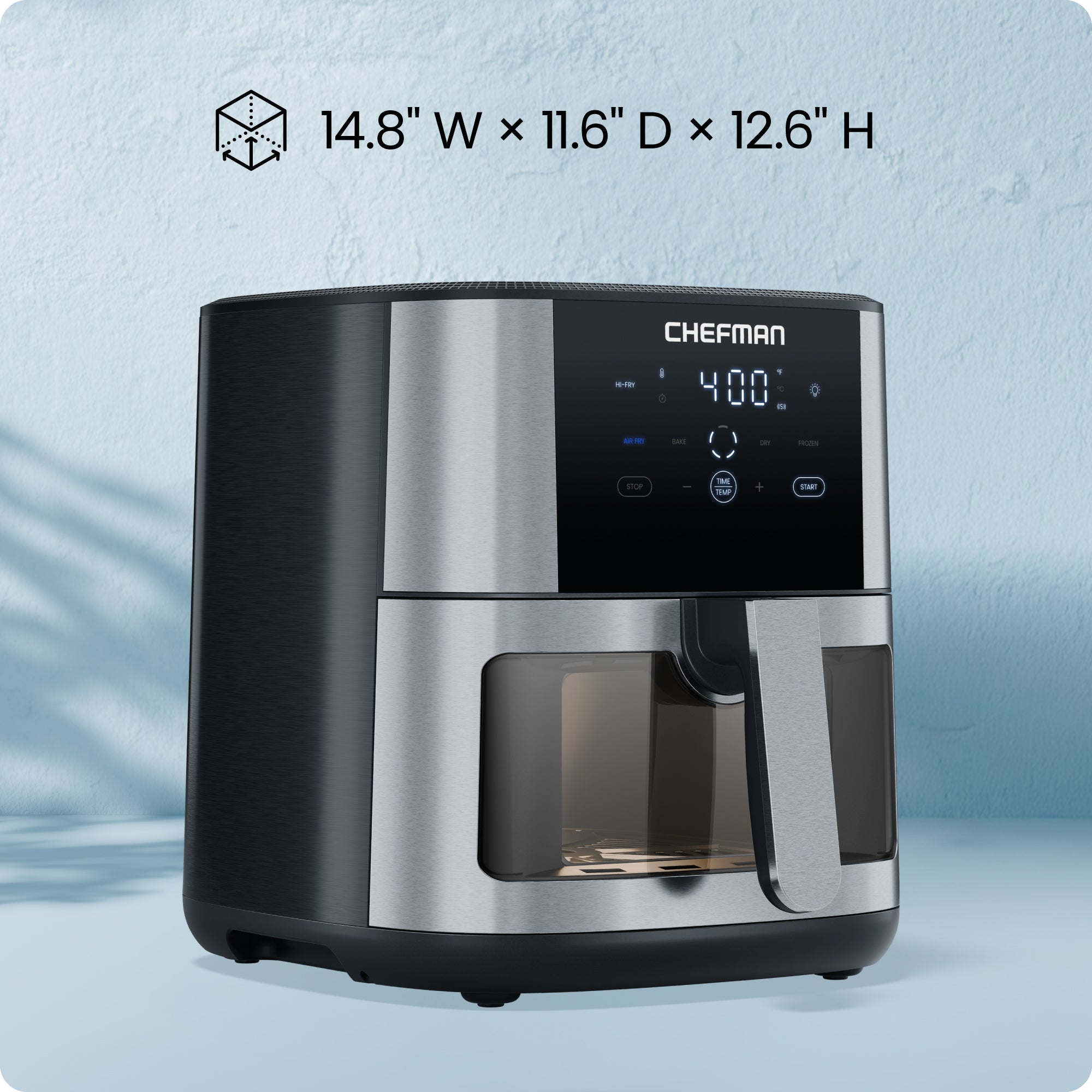 Turbofry Easy View 8 Qt. Stainless Steel Air Fryer - Image 8